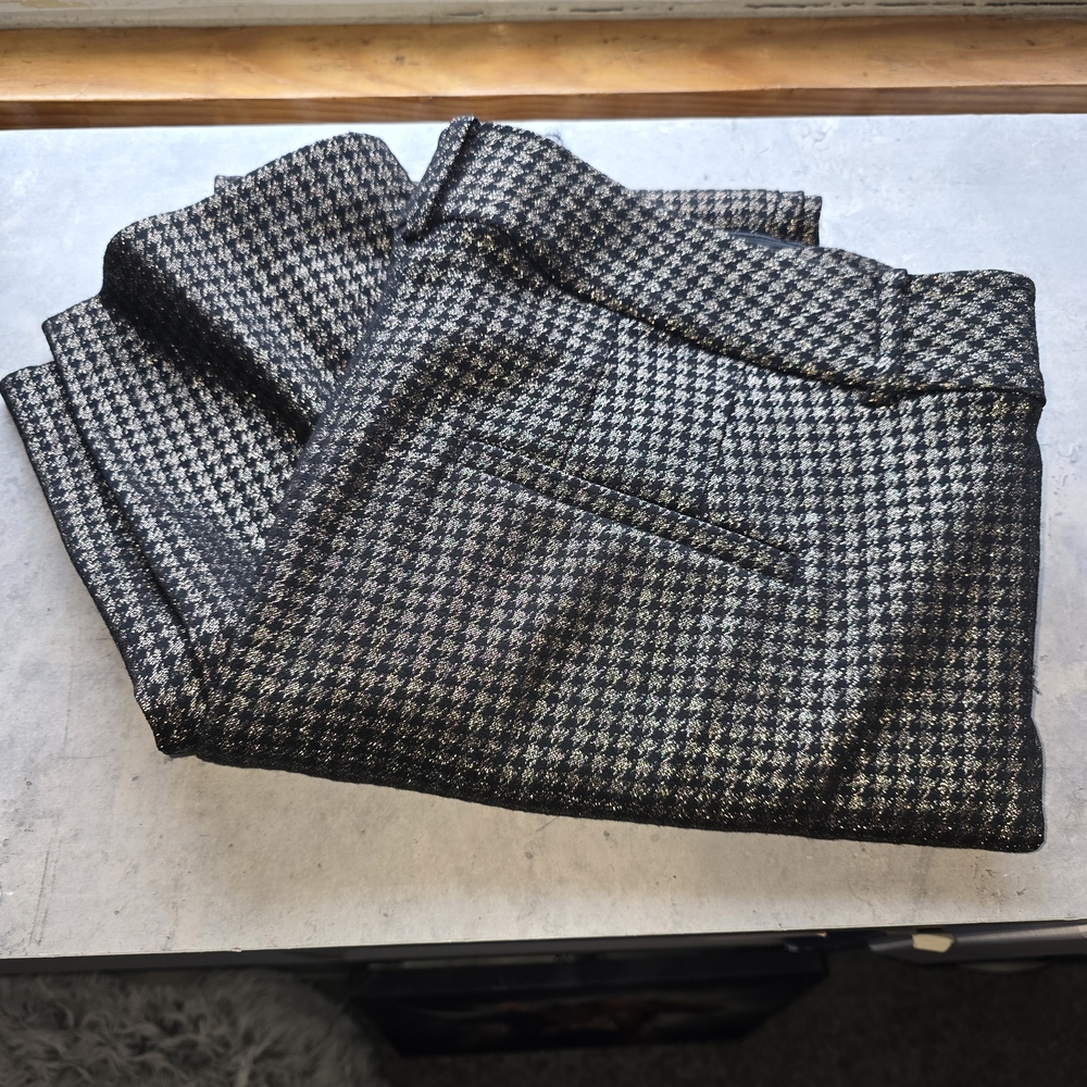 Lane Bryant Black and White Houndstooth Straight Leg Pants
